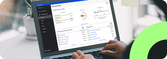 A person viewing a dashboard on the Siteimprove platform.